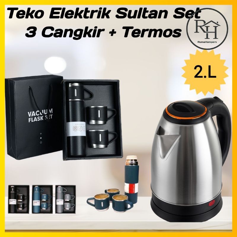 [RH] Teko Listrik Kettle Pemanas Air Sultan Set