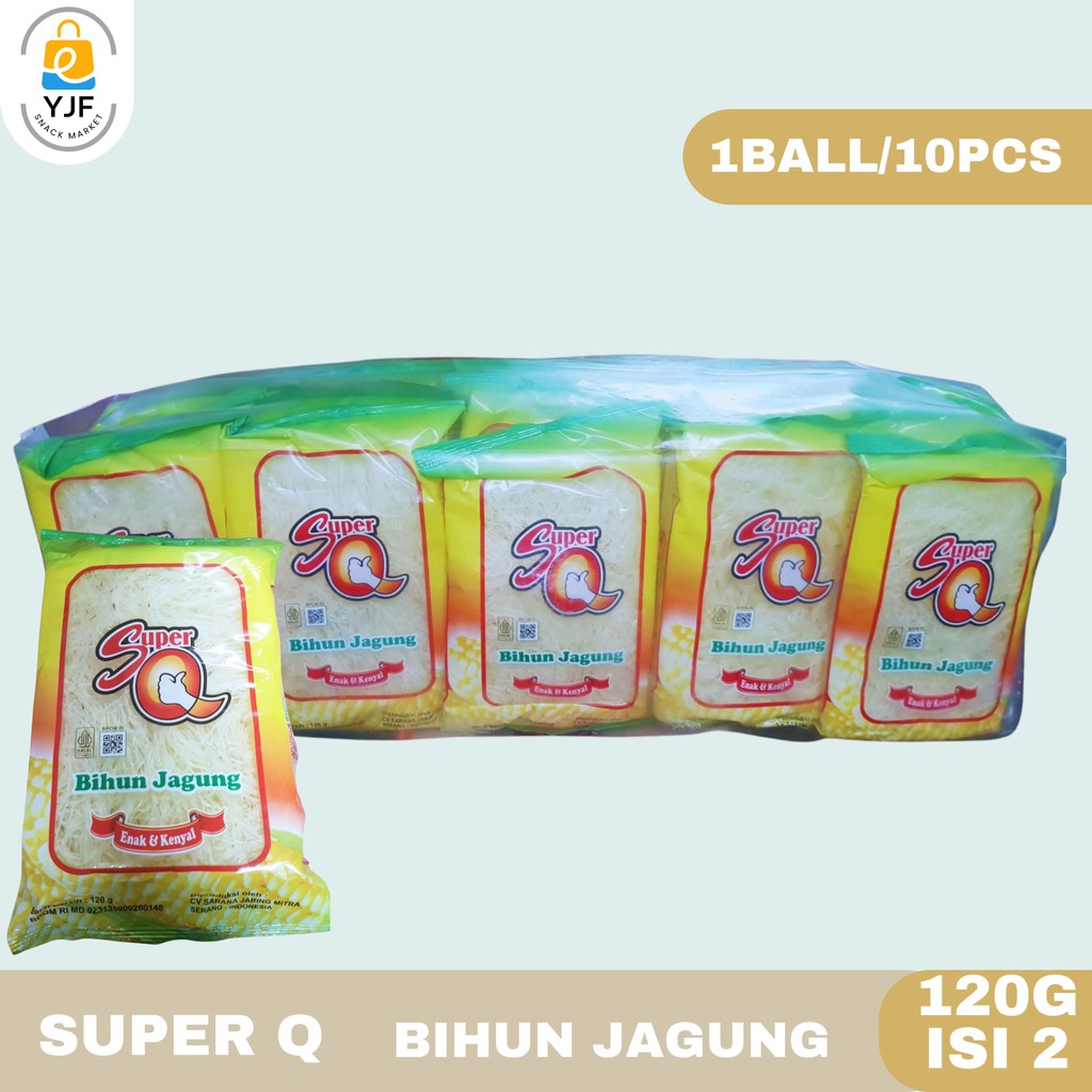 Super Q Bihun Jagung 120g - 1 BALL/20PCS / Isi 2 pcs / Bihun Kenyal & Gurih / Mie Bihun Jagung