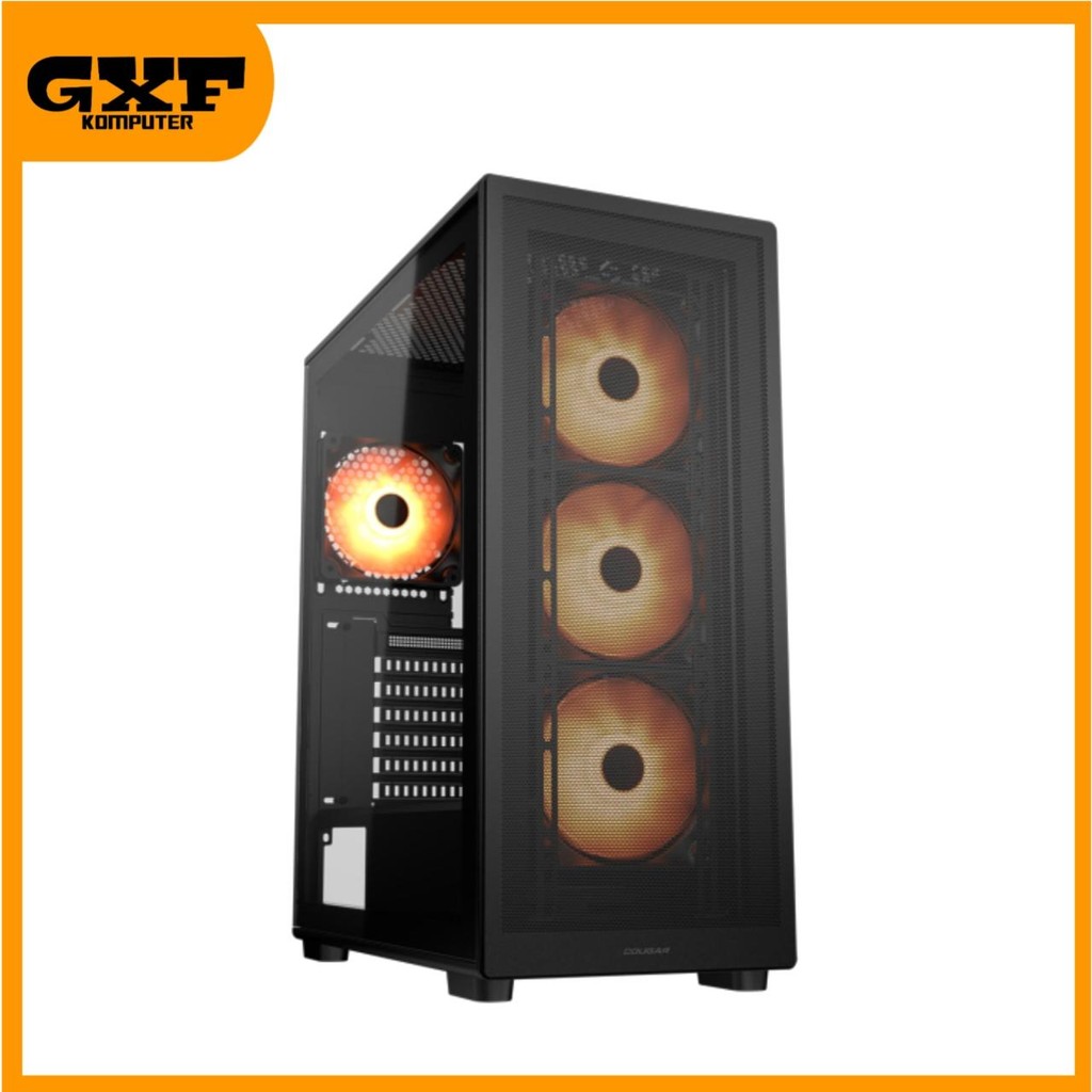 Casing Cougar MX220 RGB Black - Mid Tower - Include 4 Fan