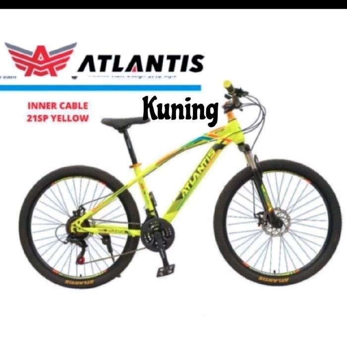MTB 24 inch  atlantis Rem Cakram Hi Ten Steel 21 Speed Ban 24 x 2.35 sepeda gunung