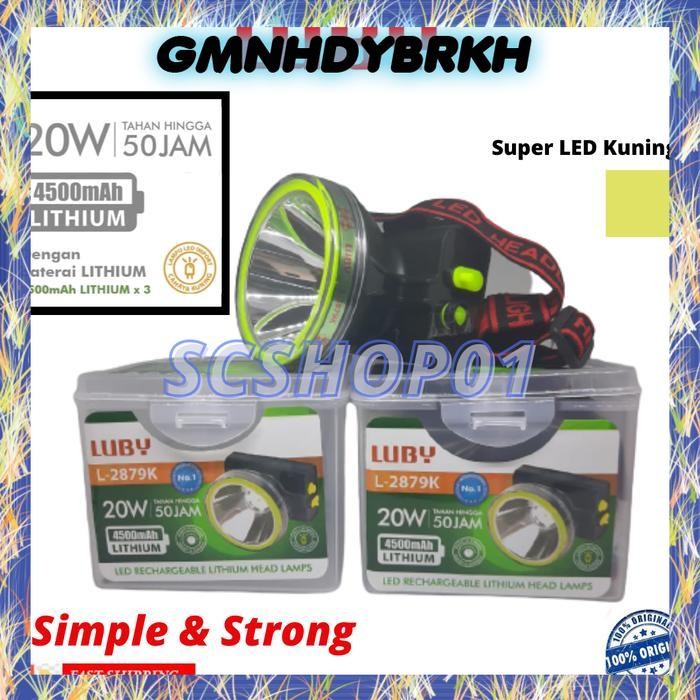 Senter Kepala LUBY 2879K Cahaya Kuning - Cahaya Putih