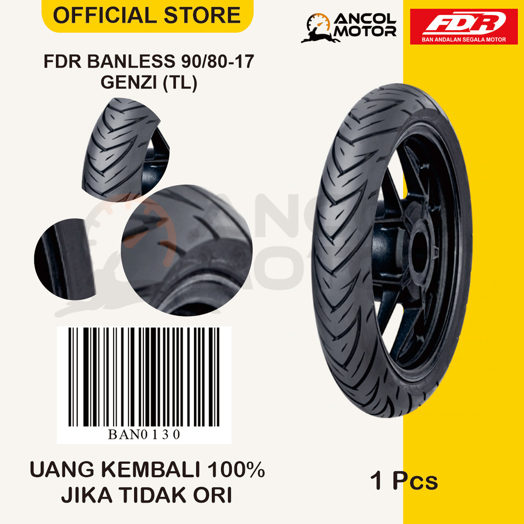 Ban Tubeless FDR Genzi 90/80-17 Ban Belakang Motor Sport Ring 17 TL