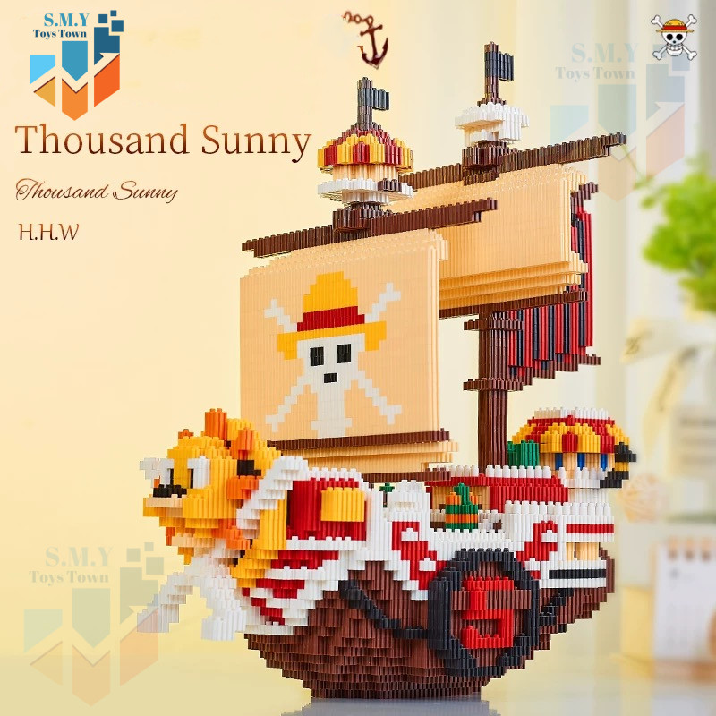 Mom&Joy SMY Toystown Thousand Sunny Ship One Piece Nano Block Big Bricks Mainan Balok Susun Mainan E
