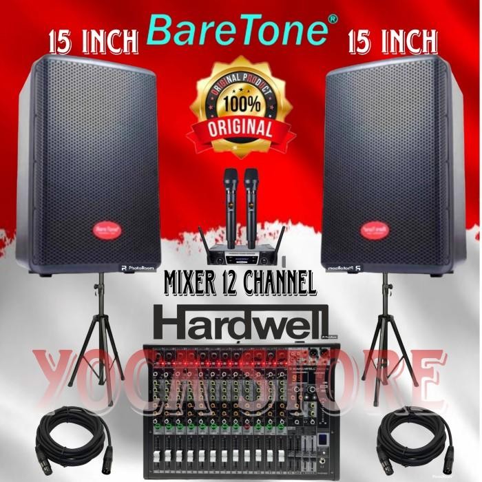 Paket Sound Karaoke Baretone 15 Inch MAX15RC Upgrade Mixer 12 Channel
