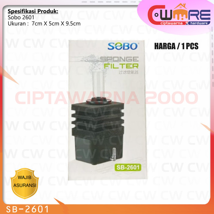 OBRAL CUCI GUDANG - Sobo Sponge Filter Saringan Biofoam Foam Aquarium Aquascape SB-2602 - CW2K
