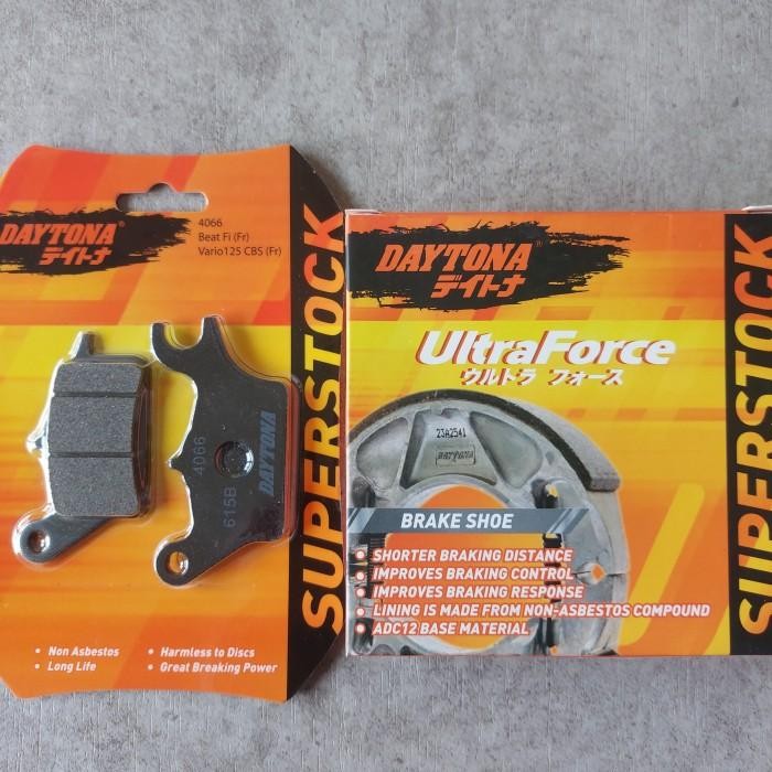 [REVERY] 1 Set Kampas Rem Depan + Belakang Honda Beat Karbu FI Scoopy Spacy Vario 110 125 Old 2012-2