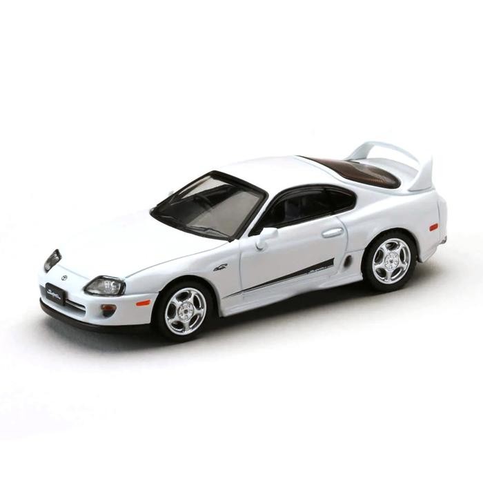 1/64 HOBBY JAPAN DIECAST TOYOTA SUPRA RZ JZA80 GENUINE CUSTOMIZED VERSION WHITE