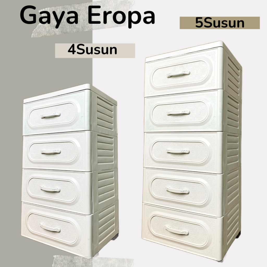 ARFSHOP LS Lemari Pakaian Plastik Anak  Laci Plastik Susun Bayi Perempuan Laki Laki Lemari Plastik S