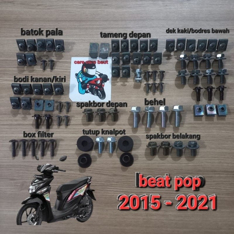 baut full body motor beat pop/baut body lengkap beat pop thn.2015 - 2021