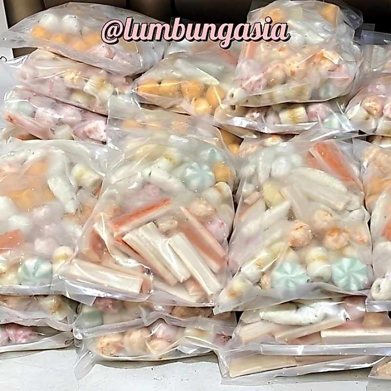 Suki Kiloan Campur 1 Kilogram - Seafood Frozen Food Steamboat Hotpot Seblak Bakso Sosis