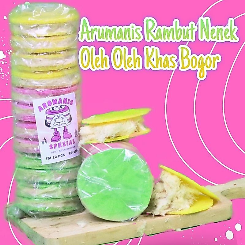 Arum Manis Rambut Nenek Oleh Oleh Khas Bogor || Harum Manis Gulali Simping