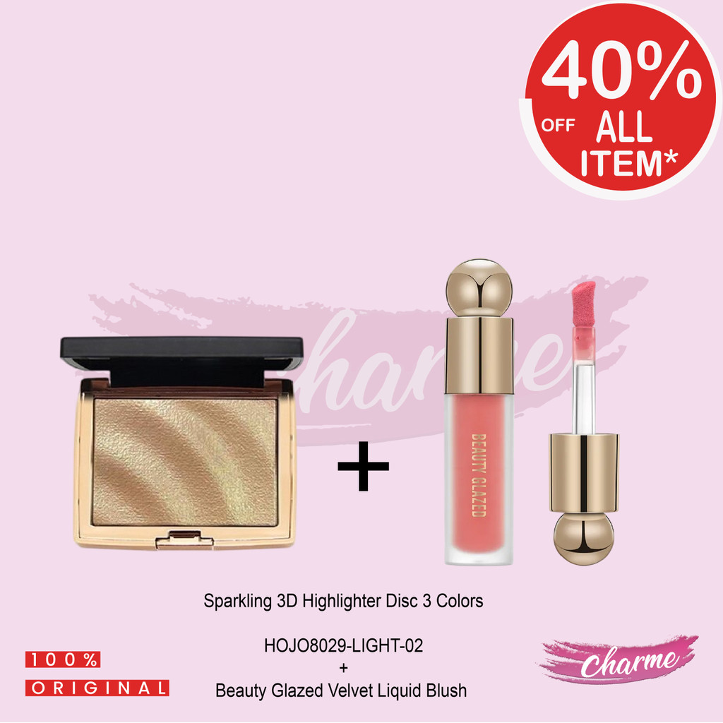 (BUNDLING) 77.9k for 2 Bundling Highlighter & Blush On Beauty Glazed Hojo (BDL-B166-HOJO-2)