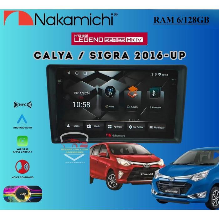 Headunit Android Nakamichi  Legend MK4  NFC Auto Carplay RAM 6/128GB Mobil CALYA / SIGRA 2016-UP - G