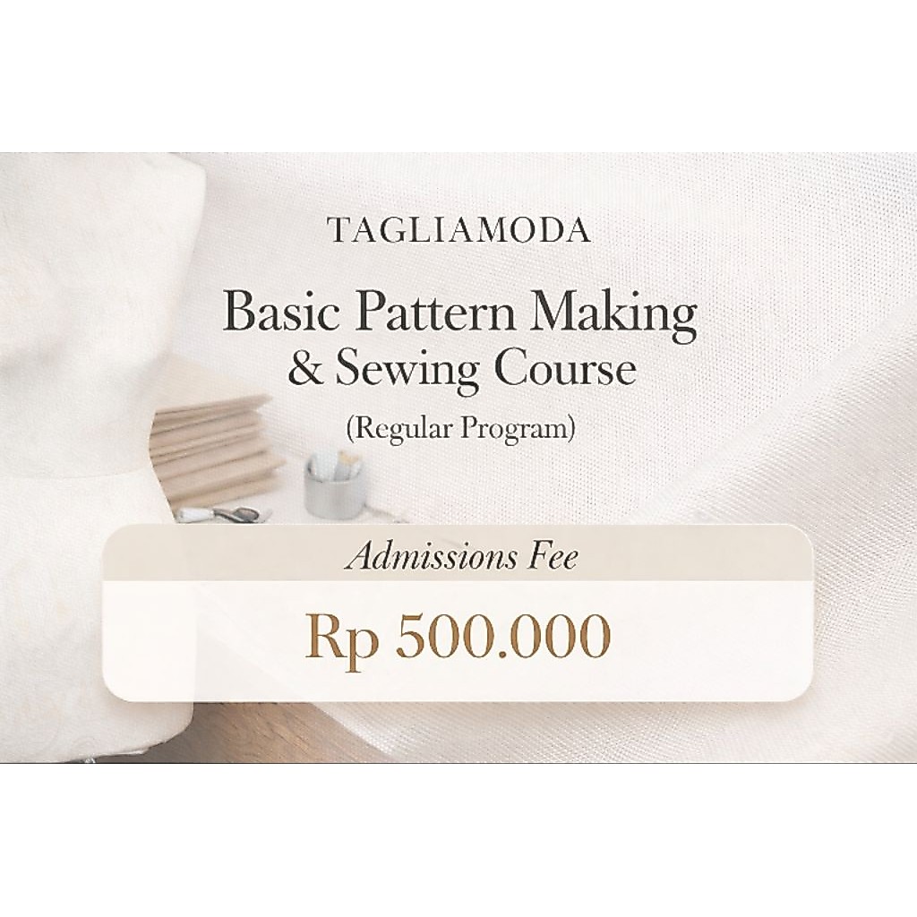 Admissions pattern making and sewing course