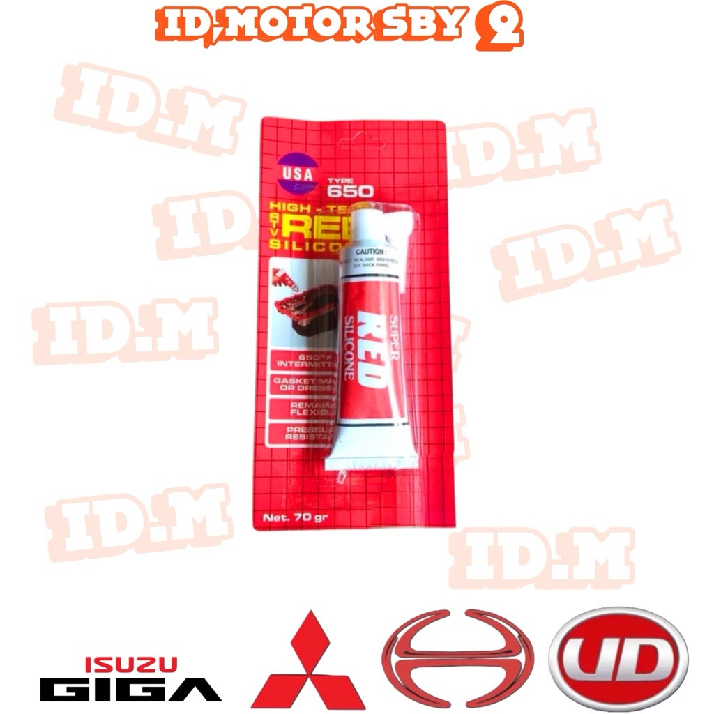 Lem Silicon Red Lem Gasket Red Silicon Super Red Silicon USA 70gr 70 Gram