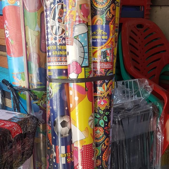 tikar gulung plastik / karpet lantai motif / lipat murah 120 x 170 cm - tebal sedang