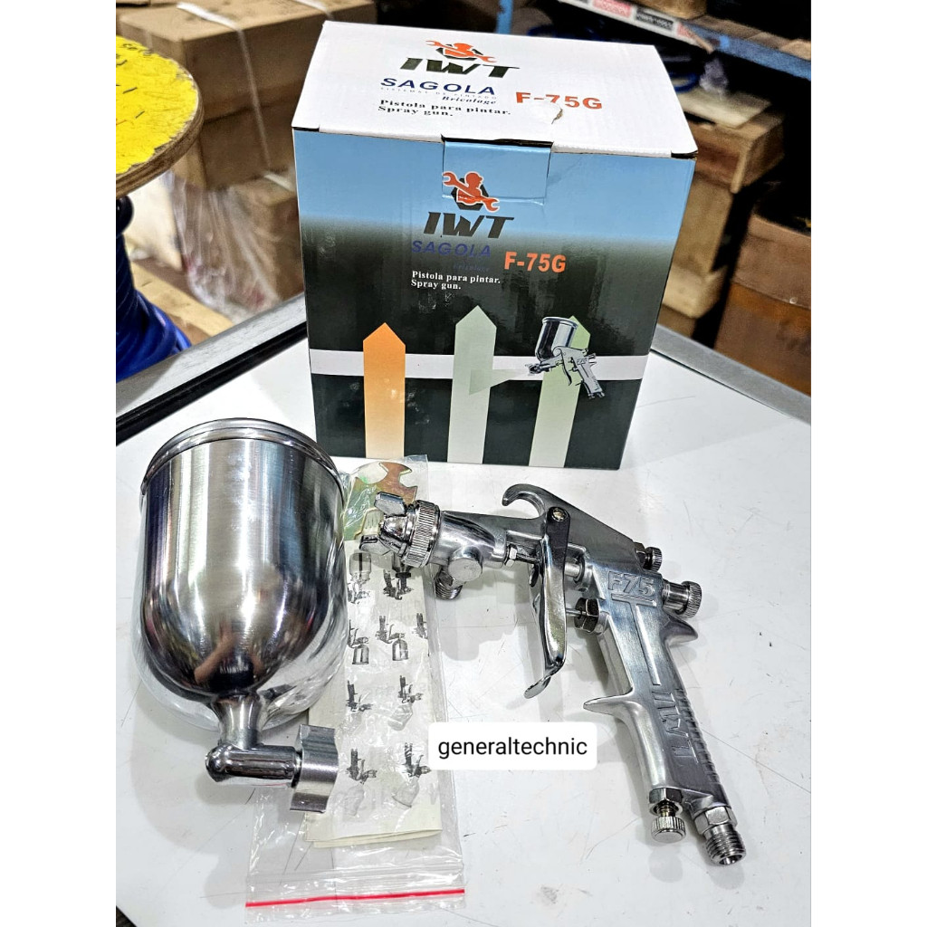 AUPSHOP Spray Gun Sagola IWT Sagola K3B Tabung Atas 200ML / Spray Gun F75G Sagola IWT Sagola F75G Ta