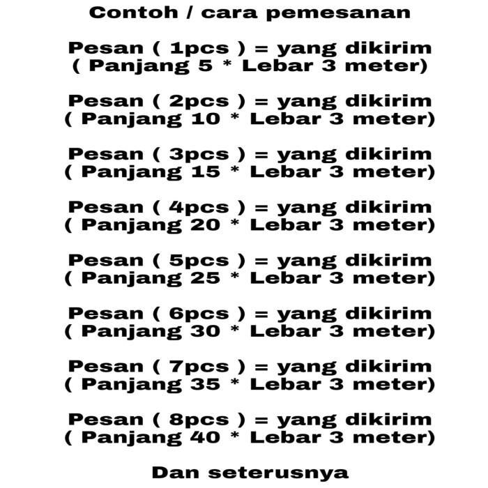 Promo PARANET 75 PERSEN Panjang 5 Meter x Lebar 3 meter ( Paket ) - Tanaman Jaring Paranet - 75% Ter