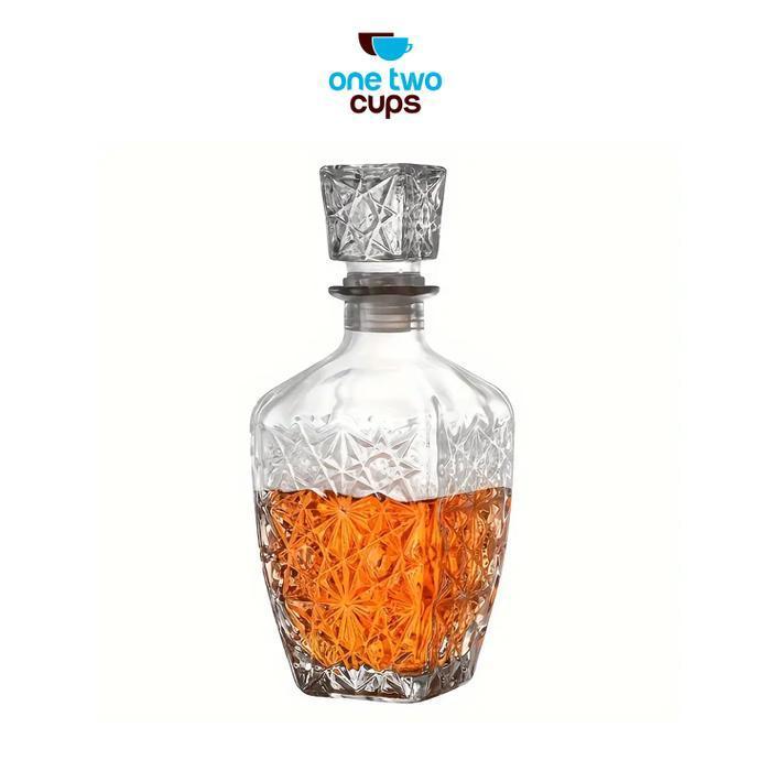 Whisky Decanter Glass Bottle Liquor Scotch Diamond 750ml - C04