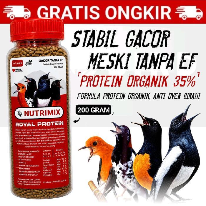 NUTRIMIX ROYAL PROTEIN Pakan Burung Murai Kacer Anis Jalak Cendet Ciblek Prenjak Pakan Protein Tingg