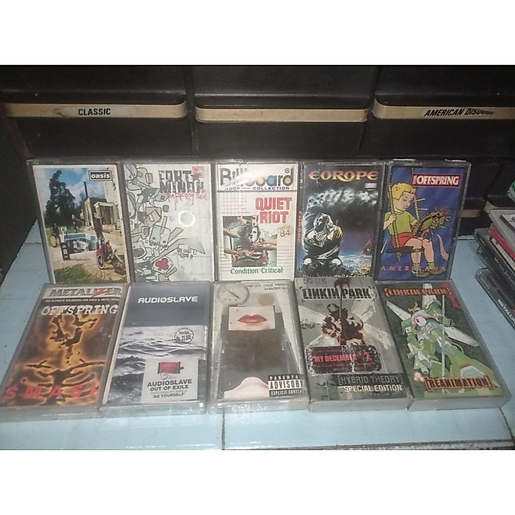 Kaset Pita Oasis - Fort Minor - Quiet Riot - Eroupe - The Offsring - AUDIOSLAVE - Red hot Chili pepp