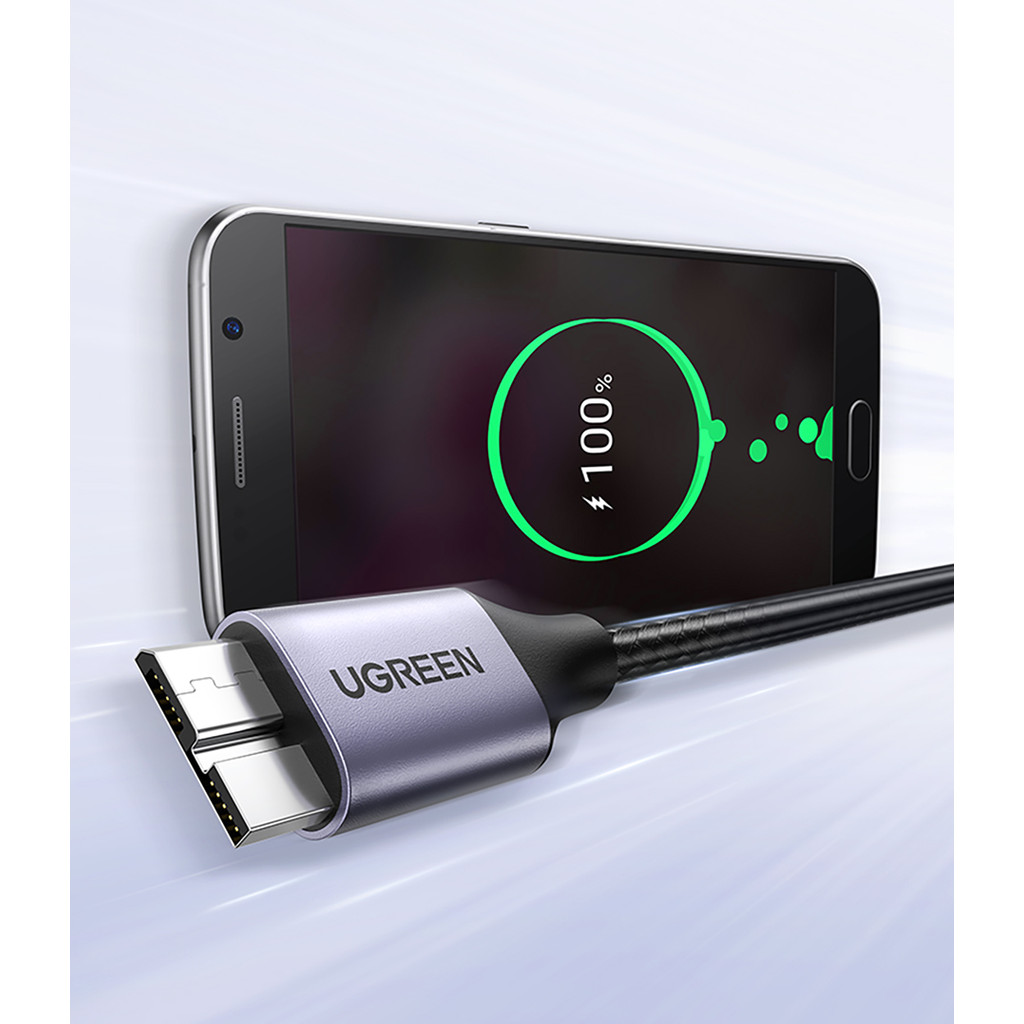 UGREEN Micro B Cable USB 3.0 3A Fast Charging 5Gbps Data Cable External HDD Cable USB Cord for Samsu
