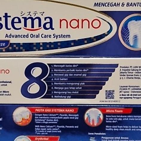 Systema Nano Pasta Gigi 190gr Odol Kalsium Nano Systema