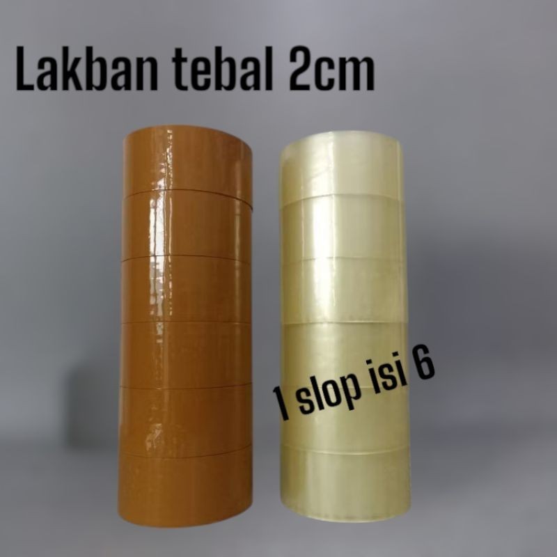 

Lakban Tebal Coklat/Bening 2 in Tebal 2cm 110 yard/ Lakban Tebal Berkualitas