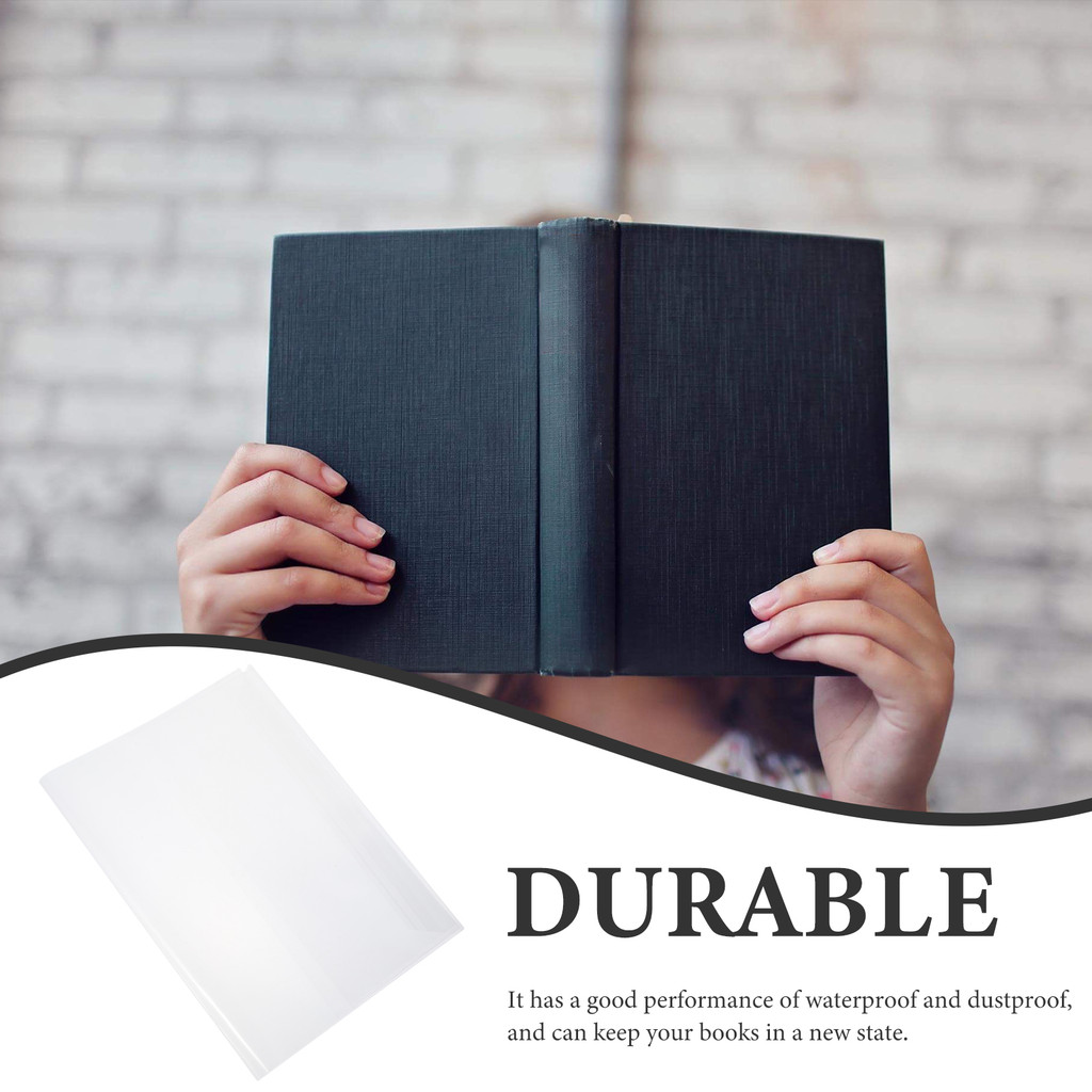 

50 Pcs Transparent Book Cover PVC Waterproof Textbook Protector Notebook Covers White Study Accessories