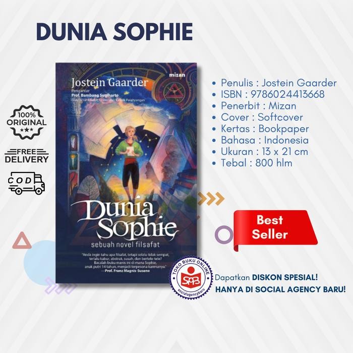 Buku Dunia Sophie Sebuah Novel Filsafat - Jostein Gaarder - Dunia Sophie