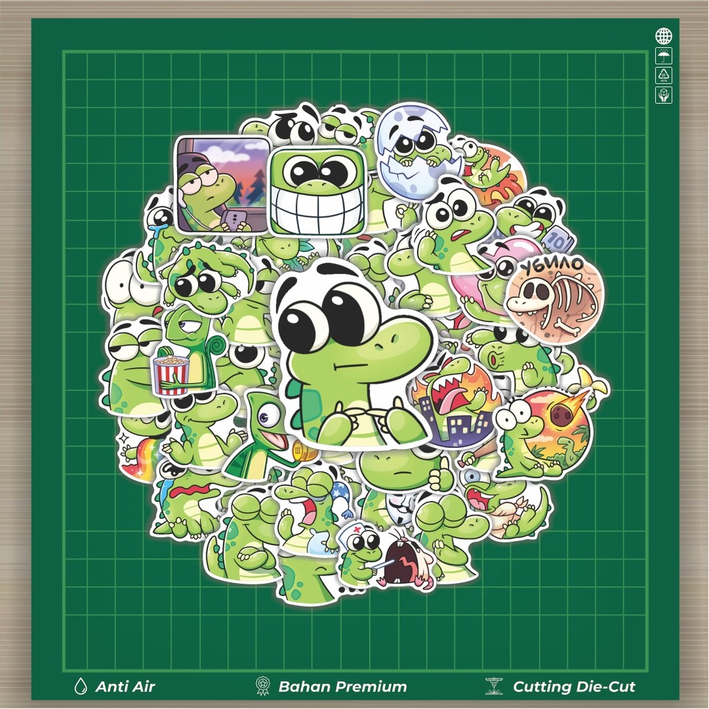 

Stiker Cutting Pack Stiker Animal Cute Dean the Dragon boy Isi 100Pcs Series Aesthetic Lucu Keren Untuk Koper Bahan Vynil