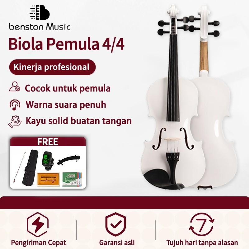 Benston Music- 4/4 biola untuk dewasa, anak-anak, dan remaja /alat musik gesek /biola anak /biola re