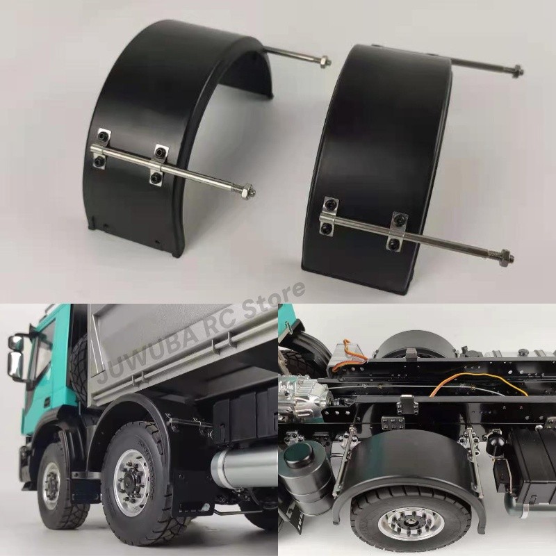 1/14 RC Toy Truck Mudguard Fender Dump Trailer Truck Front Plastic Fender For Tamiya LESU Truck DIY 