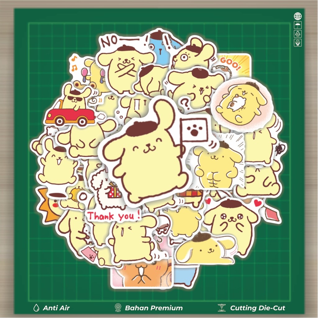 

HOT 50 PCS STIKER Stiker Kartun Karakter Pompompurin Stiker Fashion Cars Decal Dingin Kartu Album Custom Vinyl Anti Air- Sticker Aesthetic Buku Journal Koper Casing HP Tablet Laptop Helm Motor Botol Minum