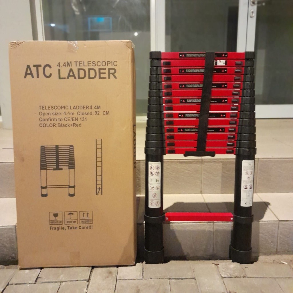 Tangga Teleskopik Lipat Tangga Tangan Aluminium 4.4 Meter Merk ATC