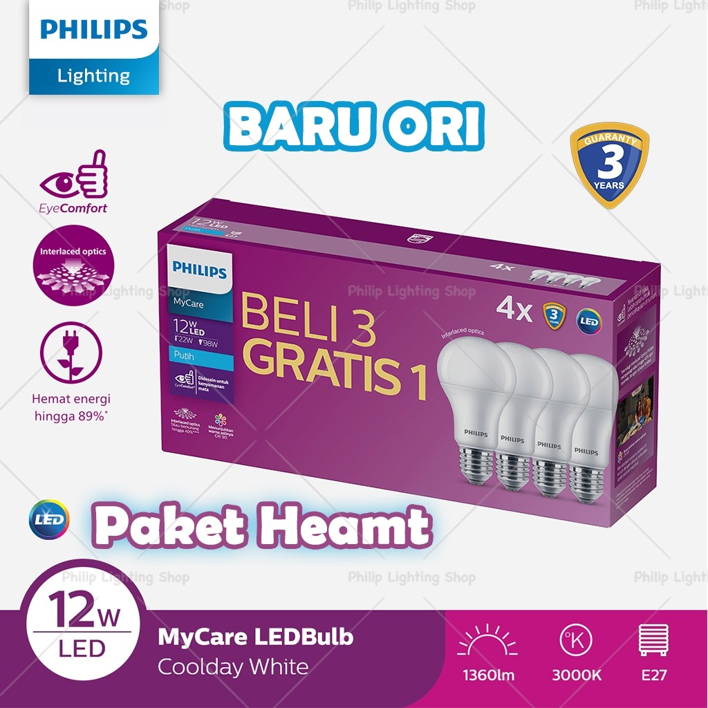 Lampu Philips LED 12w / Lampu LED Philips- Philips Multipack Lampu led 6W 8W 10W 12W 14.5Watt