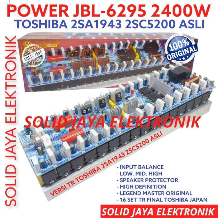 KIT POWER AMPLIFIER FOR JBL6295 2400W 3200W MONO PLUS TR FINAL TOSHIBA 2SA1943 2SC5200 MJL MJL21193 