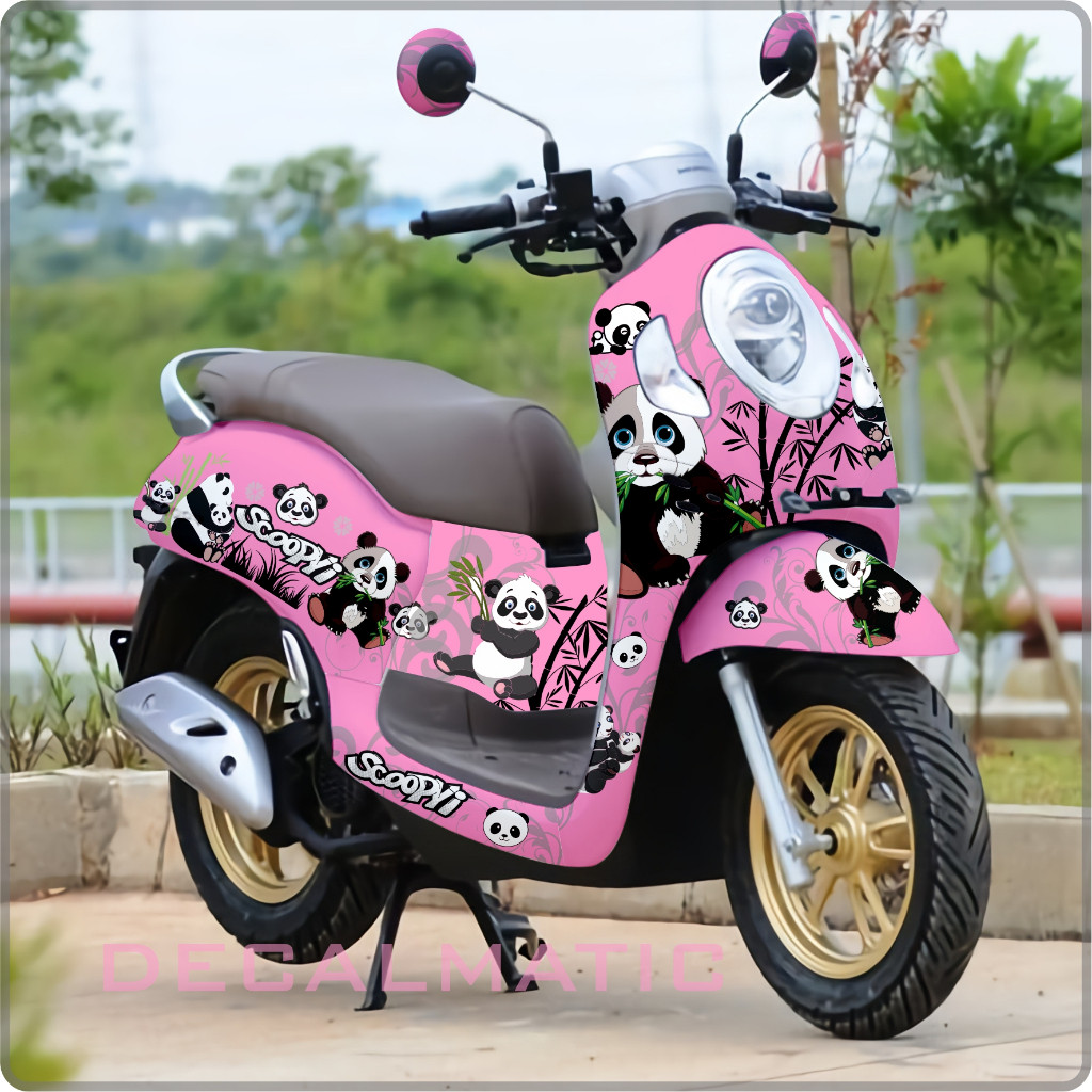 Stiker Full Body Decal Scoopy  + stiker dashboard  Scoopy Prestige 2020 2021 2022 2023 2024 Panda