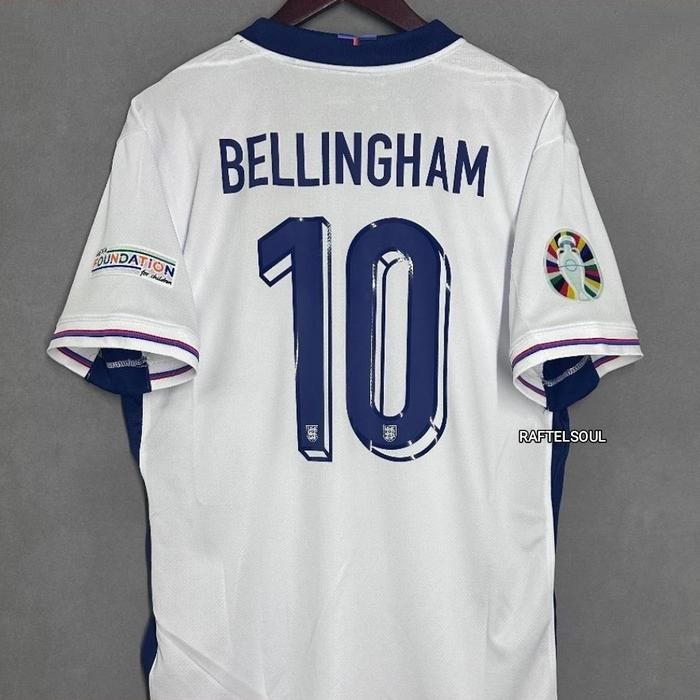 Best Seller JERSEY BAJU BOLA INGGRIS HOME 2024 + FULL PATCH & NAMESET GRADE ORI - M