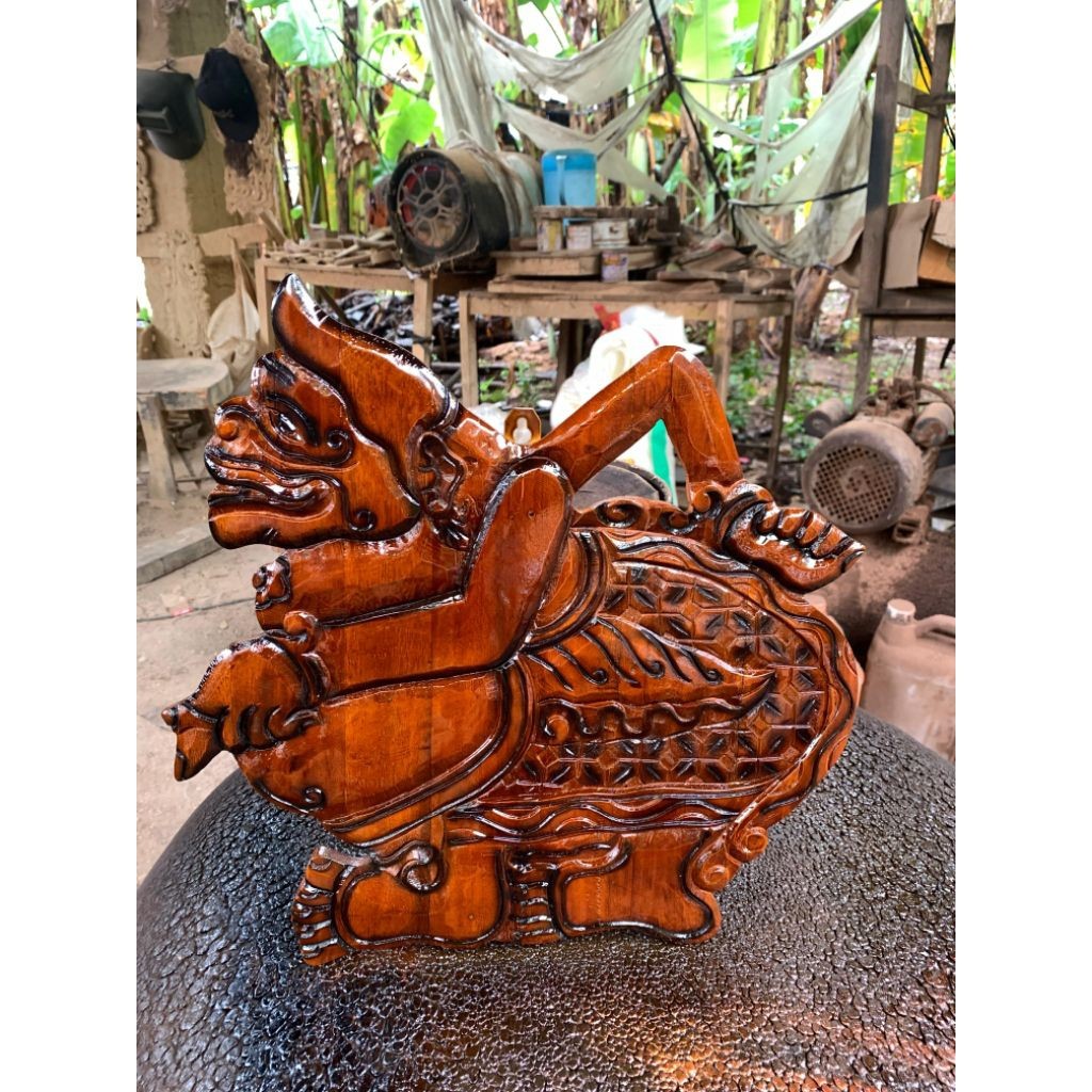 blawong Semar dari kayu jati ukiran pakem Semar termurah finishingan melamin Semar sedang Sabdo dan 