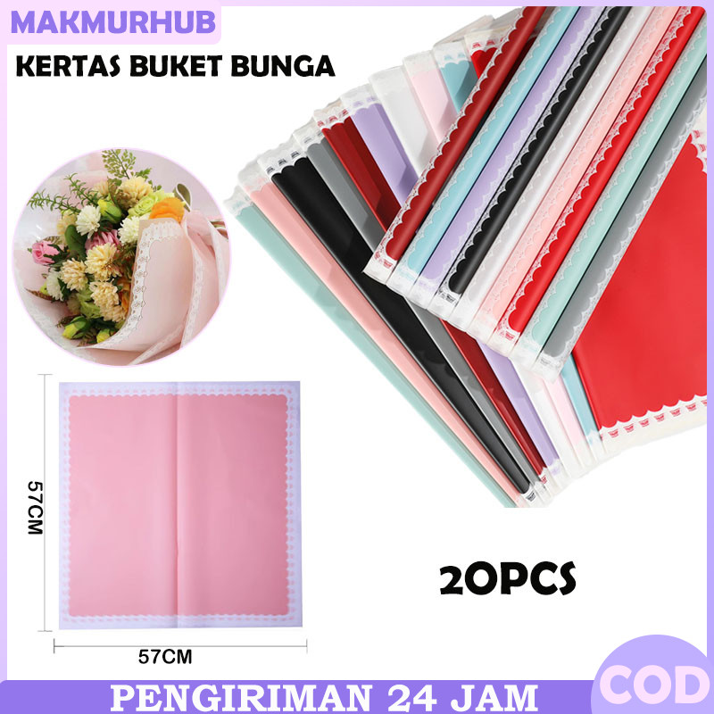 

20 Lembar Kertas Buket Bunga Motif Renda Flower Wrapping Paper Kertas Buket Bunga