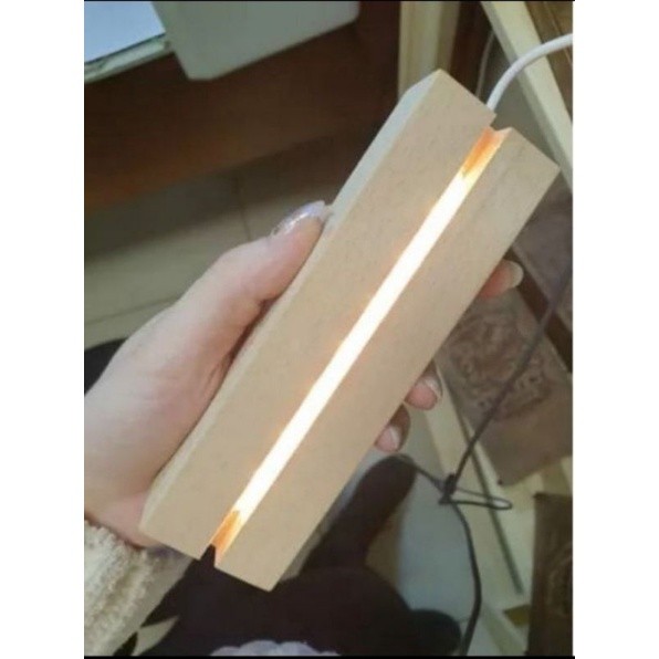 base lamp acrylic A6/stand led acrylic/ tatakan lampu hias acrylic led/ standing akrilik