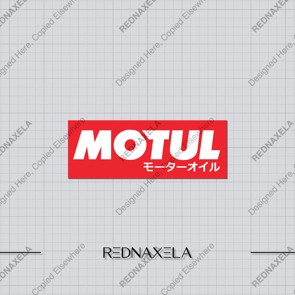 Stiker Vinyl Motul Oil Notice Stiker Oli Motor Mobil