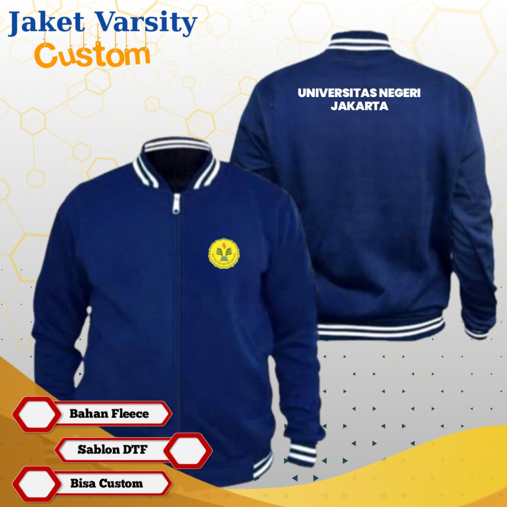 Jaket Universitas Negeri Jakarta Jaket Varsity Custom