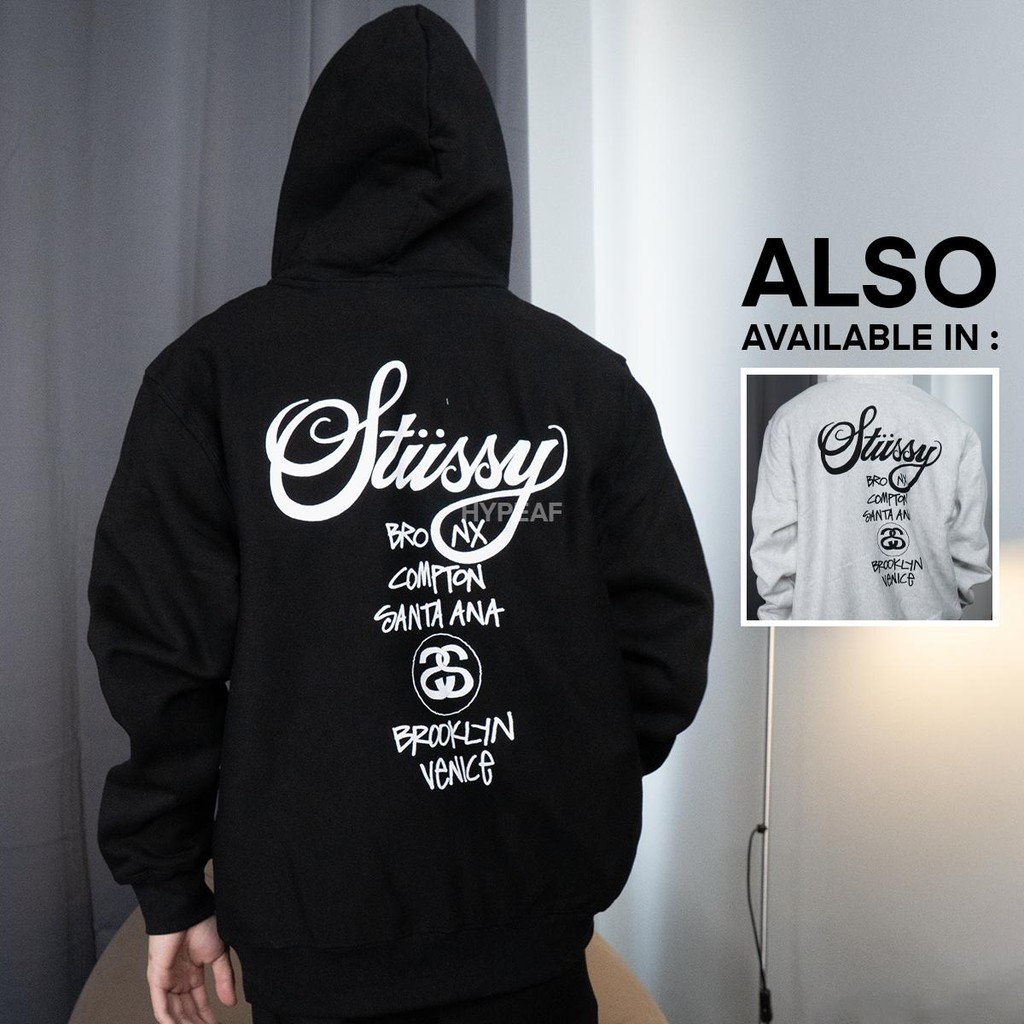 STUSSY World Tour Zip Hoodie [100% Authentic]