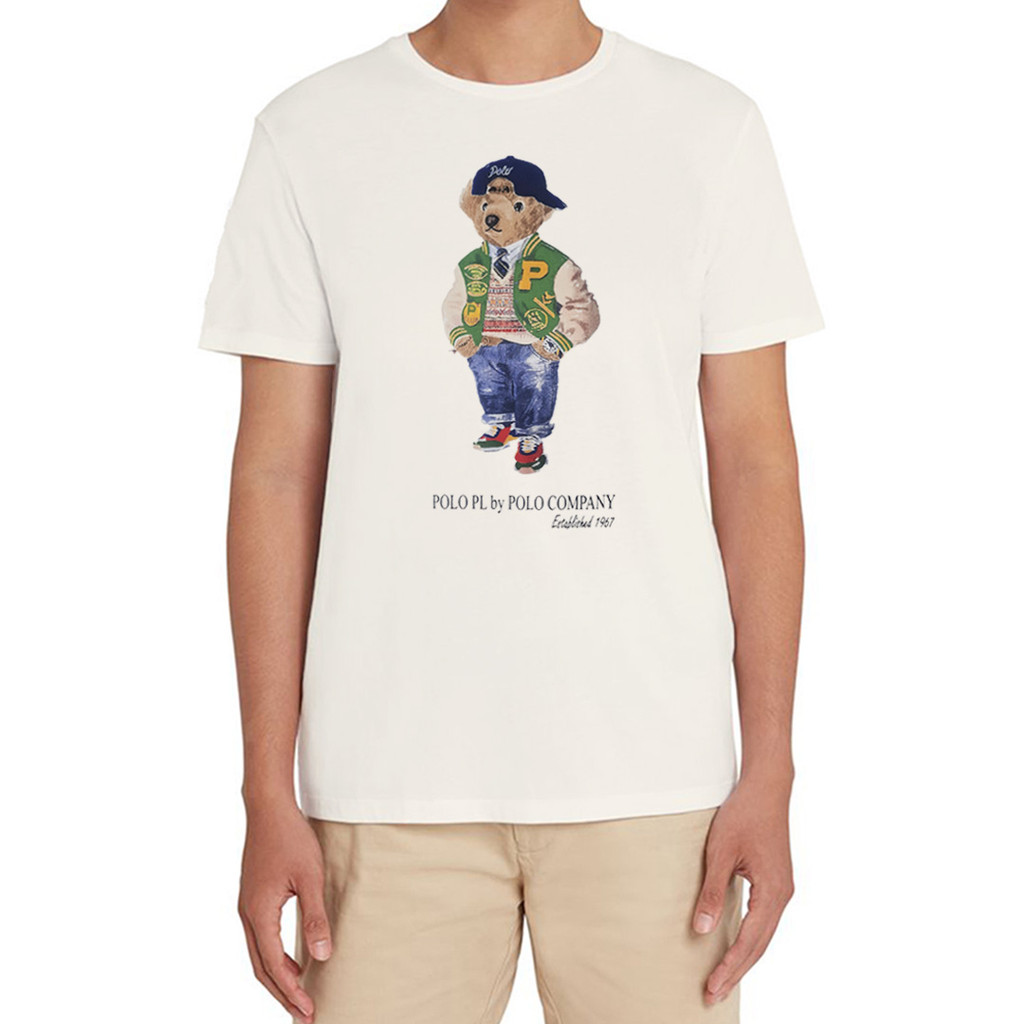 POLO - 7692.25 Mens T-shirt Bear - White