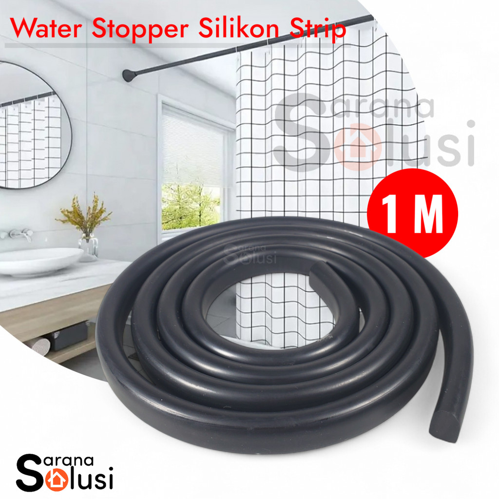 Lis Penahan Air Kamar Mandi WC Water Stopper Silikon Strip S1897