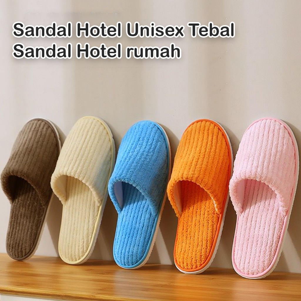 FAST DELIVERY (SNDL-021)SANDAL HOTEL UNISEX TEBAL/SANDAL HOTEL RUMAH/SANDAL HOTEL MOTIF BULU/SANDAL