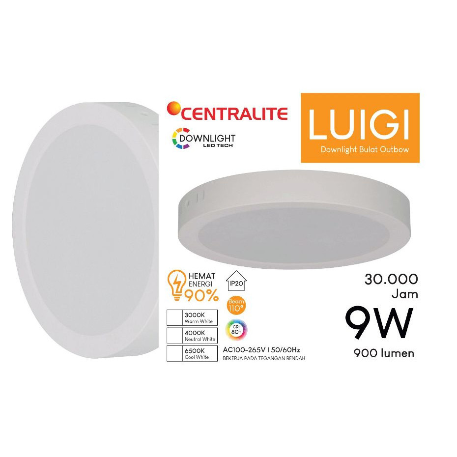 

Lampu Led Panel Downlight Outow OB 9 Watt 3,5" Bulat Centralite