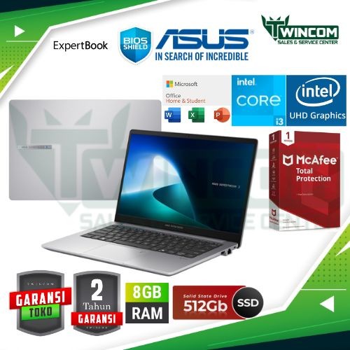 Asus ExpertBook P1 P1403CVA-S63850WS i3-1315U 8GB 512GB SSD W11 OHSO365 / Asus ExpertBook IntelCore 